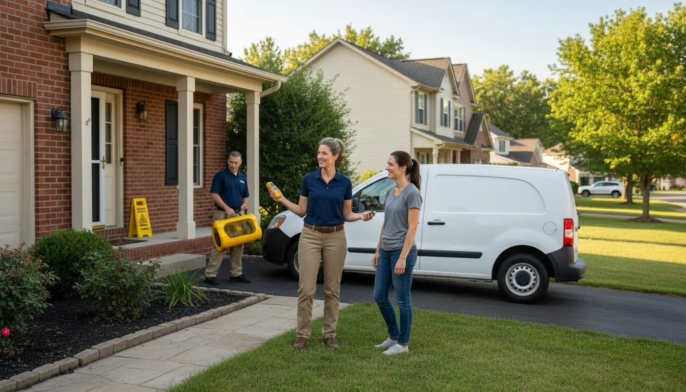Residential water damage restoration in Indianola, IL